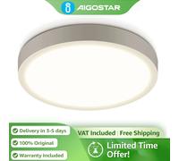 Aigostar Plafón LED 24W 2500LM Alto Brillo | Ø285mm para Sala de Estar, Dormitorio, Cocina, Pasillo