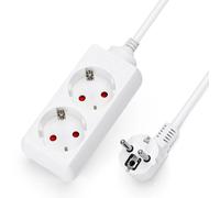 Aigostar Regleta alargador de 2/3/4/6 enchufes con cable de 1.5/3 metros,color blanco