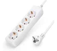 Aigostar Regleta alargador de 4 enchufes con Cable de 1,5 Metros,Color Blanco