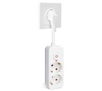 Aigostar Regleta Enchufe, Alargador Enchufe de 2/3/4 Tomas, Enchufe Multiple Regleta con Interruptor, Blanco