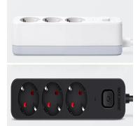 Aigostar Regleta Enchufes, Alargador Enchufe de 3 Enchufes con Interruptor