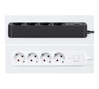 Aigostar Regleta 4 enchufes MAX3680W 16A 250V 3G con interruptor 3 m Blanco