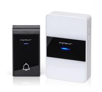 Aigostar Timbre Inalámbrico para Puerta，Exterior IP44 impermeable , timbre inalámbrico a pilas ,de Puerta con Indicadores LED, 36 Melodías,1 Receptores y 1 Transmisor White&black