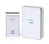 Aigostar Timbre Inalámbrico para Puerta，Exterior IP44 impermeable , timbre inalámbrico a pilas ,de Puerta con Indicadores LED, 36 Melodías,1 Receptores y 1 Transmisor White