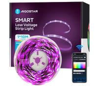 Aigostar Tira LED Alexa 10 M， Luces LED Habitacion Inteligente， Controladas por APP， IR Control Remoto y Controlador， Compatible con Alexa， Google Assistant， 16 Millones de Colores y Música Modos，cuen