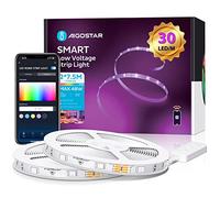 Aigostar Tira LED Alexa 15 M, Luces LED Habitacion Inteligente Compatible con Alexa, Google Assistant, Música DIY, Tira LED RGB para Habitacion, Cocina, Fiesta, Bricolaje, Decoración del Hogar