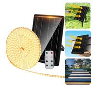 Aigostar Tira LED Solar 200W con Control Remoto,Luces LED Habitación/Exterior 20M 2000LM,Tira LED Solar Exterior Impermeable IP65,2700K Luz Calida,Luces de Para Jardín,Patio,Camino,Fiesta,Escalera