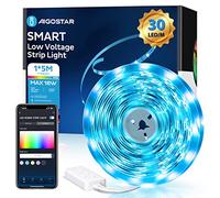 Aigostar Tiras LED Alexa 5 Metros, WiFi Luces LED Inteligente RGB con Control Remoto, Tira LED Compatible con Alexa, Google Assistant y App, 80 Modos de Escena y Sincronización de Música para Cocina