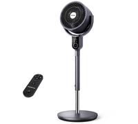 Aigostar Ventilador de Pie Silencioso con Mando a Distancia - 8 velocidades, 50 W, oscilación 3D, temporizador de 12 h, motor DC de bajo consumo, altura ajustable. Ideal para salón y dormitorio.