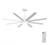 Aigostar Ventilador de Techo con Luz Silencioso 65″， 24W LED， Motor DC Reversible 55W， Mando a Distancia， 6 Velocidades， 2700K-6500K Regulable， Ideal para Dormitorio， Sala o Cocina