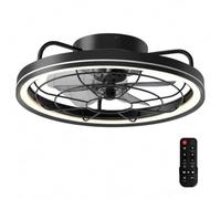 Aigostar Ventilador de Techo con Luz y Mando a Distancia, Ventilador de Techo Silencioso con Temporizador y Luz Nocturna, 6 Velocidades, LED Dimmerabile, Motore DC Reversibile