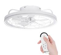 Aigostar Ventilador de Techo con Luz y Mando a Distancia, Ventilador de Techo Silencioso con Temporizador y Luz Nocturna, 6 Velocidades, LED Dimmerabile, Motore DC Reversibile