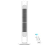 Aigostar Ventilador de Torre con Mando a Distancia, Silencioso, 3 Velocidades y 3 Modos, Oscilación 70°, Ventilador Portátil con Temporizador de 7 horas, Altura 86cm, 50W, Blanco, Robert