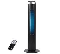 Aigostar Ventilador de Torre con Mando a Distancia y Temporizador 12H, 3 Velocidades y 3 Modos, Ventilador Silencioso con Pantalla LED, Altura 100cm, Oscilación 50° y Asa de Transporte, Harbor
