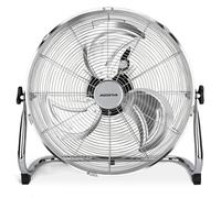 Aigostar - Ventilador Industrial Power Fan, 3 Velocidades Ventilador de Suelo Silencioso, 100 W, Ajustable 120º, 3 Aspas Metálicas de 20" (52 cm), Diseño Completo de Metal Cromado