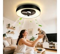 Aigostar Ventilador Techo Alexa, 40W, 4400LM, 2700K-6500K Regulable, 6 Velocidades, 50CM - Ventilador de Techo Wifi con Mando a Distancia y Gateway, para Sala de Estar, Dormitorio