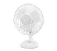 Aigostar Vicki 33JTM - Ventilador de mesa de 2 velocidades, diámetro 27 cm, 22 W, oscilación de 60 grados. Altura 31 cm, ligero 1,53 kg, color blanco. Diseño exclusivo.