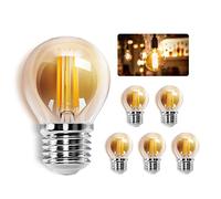 Aigostar Vintage Bombilla LED E27, 6W Equivalente a 43W,Luz Cálida 2200K, 520lm, G45 Bombilla Filamento Led,No Regulable,5 Pieza