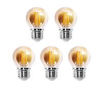 Aigostar Vintage Bombilla LED E27, 6W Equivalente a 43W,Luz Cálida 2200K, 520lm, G45 Bombilla Filamento Led,No Regulable,5 Pieza