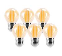 Aigostar Vintage Bombilla LED E27， 8W Equivalente a 64W，Luz Cálida 2200K， 880lm， G45 Bombilla Filamento Led，No Regulable，6 Pieza