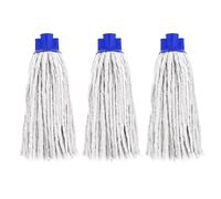 Aigua Fregona de algodón XL profesional Recambio con flecos 250 gr Set de 3 Blanca