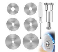 Aihoom 10pcs Mini Discos de Sierra Circular para Dremel, Accesorios de Corte para Madera, Metal y Plástico, Herramientas Rotativas, Hojas de Sierra Circular para Multiherramienta Eléctrica
