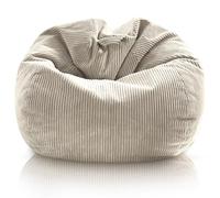 Aiire Puff con Relleno Incluido de Pana Premium - Sillón Puf Salón Redondo Desenfundable y Lavable - Puffs para Niños, Adultos y Habitación Juvenil - Bean Bag Chair Grande [100x75 cm]
