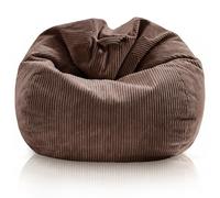 Aiire Puff con Relleno Incluido de Pana Premium - Sillón Puf Salón Redondo Desenfundable y Lavable - Puffs para Niños, Adultos y Habitación Juvenil - Bean Bag Chair Grande [100x75 cm]
