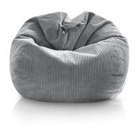 Aiire Puff con Relleno Incluido de Pana Premium - Sillón Puf Salón Redondo Desenfundable y Lavable - Puffs para Niños, Adultos y Habitación Juvenil - Bean Bag Chair Grande [100x75 cm]