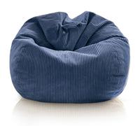 Aiire Puff con Relleno Incluido de Pana Premium - Sillón Puf Salón Redondo Desenfundable y Lavable - Puffs para Niños, Adultos y Habitación Juvenil - Bean Bag Chair Grande [100x75 cm]