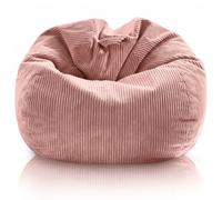 Aiire Puff con Relleno Incluido de Pana Premium - Sillón Puf Salón Redondo Desenfundable y Lavable - Puffs para Niños, Adultos y Habitación Juvenil - Bean Bag Chair Grande [100x75 cm]