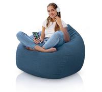 Aiire Puff con Relleno Incluido Moderno - Sillon Puf de Salon en Algodón Premium - Desenfundable y Lavable - Puffs Pera Redondos para Habitación Juvenil - Bean Bag Gamer Gigante XXL [110x80]