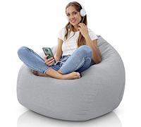 Aiire Puff con Relleno Incluido Moderno - Sillon Puf de Salon en Algodón Premium - Desenfundable y Lavable - Puffs Pera Redondos para Habitación Juvenil - Bean Bag Gamer Gigante XXL [110x80]