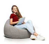 Aiire Puff con Relleno Incluido Moderno - Sillon Puf de Salon en Algodón Premium - Desenfundable y Lavable - Puffs Pera Redondos para Habitación Juvenil - Bean Bag Infantil [75x55]