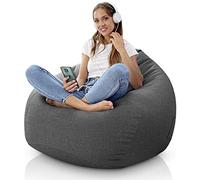 Aiire Puff con Relleno Incluido Moderno - Sillon Puf de Salon en Algodón Premium - Desenfundable y Lavable - Puffs Pera Redondos para Habitación Juvenil - Bean Bag Gamer Gigante XXL [110x80]