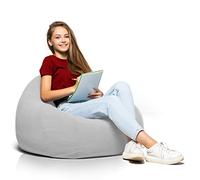 Aiire Puff con Relleno Incluido Moderno - Sillon Puf de Salon en Algodón Premium - Desenfundable y Lavable - Puffs Pera Redondos para Habitación Juvenil - Bean Bag Infantil [75x55]