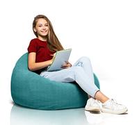 Aiire Puff con Relleno Incluido Moderno - Sillon Puf de Salon en Algodón Premium - Desenfundable y Lavable - Puffs Pera Redondos para Habitación Juvenil - Bean Bag Infantil [75x55]