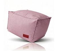 Aiire Puff con Relleno Incluido Moderno - Sillon Puf de Salon en Algodón Premium - Puffs Redondos para Habitación Juvenil o Adolescente - Puff Reposapiés Complementario [50x40x30] Rosa