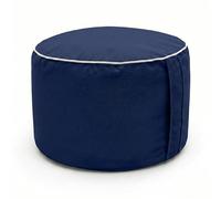 Aiire Puff Exterior Jardín con Relleno Incluido - Puf en Olefina Premium, Desenfundable y Lavable - Bean Bag Chair para Terraza, Piscina y Porche - Puff Reposapiés Exterior Azul