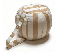 Aiire Puff Exterior Jardín con Relleno Incluido - Tejido Olefina Premium, Desenfundable y Lavable - Sofá Exterior para Playa, Terraza o Piscina - Bean Bag Chair Ligero Beige [50x35 cm]