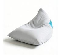 Aiire Puff Exterior Jardín con Relleno Incluido - Tejido Olefina Premium, Desenfundable y Lavable - Sofá Exterior para Playa, Terraza o Piscina - Bean Bag Chair Ligero Blanco [75x65x55 cm]