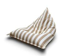 Aiire Puff Exterior Jardín con Relleno Incluido - Tejido Olefina Premium, Desenfundable y Lavable - Sofá Exterior para Playa, Terraza o Piscina - Puff Gigante XXL Beige [140x100x90 cm]