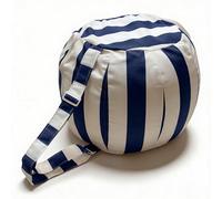 Aiire Puff Exterior Jardín con Relleno Incluido - Tejido Olefina Premium, Desenfundable y Lavable - Sofá Exterior para Playa, Terraza o Piscina - Bean Bag Chair Ligero Azul [50x35 cm]