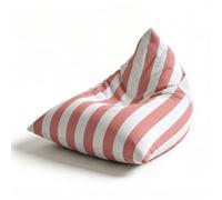 Aiire Puff Exterior Jardín con Relleno Incluido - Tejido Olefina Premium, Desenfundable y Lavable - Sofá Exterior para Playa, Terraza o Piscina - Bean Bag Chair Ligero Rojo [75x65x55 cm]