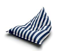 Aiire Puff Exterior Jardín con Relleno Incluido - Tejido Olefina Premium, Desenfundable y Lavable - Sofá Exterior para Playa, Terraza o Piscina - Puff Gigante XXL Azul