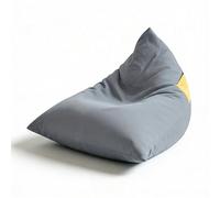 Aiire Puff Exterior Jardín con Relleno Incluido - Tejido Olefina Premium, Desenfundable y Lavable - Sofá Exterior para Playa, Terraza o Piscina - Bean Bag Chair Ligero Gris [75x65x55 cm]
