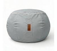Aiire Puff Exterior Jardín en Olefina - Reposapies Puf con Relleno Incluido XXL de Diseño para Jardín,Terraza o Piscina - Reposa Pies Bean Bag Moderno - Taburete Sofa Gris [45x30]