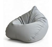 Aiire Puff Exterior Jardín en Olefina - Sofa Puf con Relleno Incluido XXL de Diseño para Terraza, Jardín o Piscina - Bean Bag Chair Salon o Decoracion Habitacion Juvenil Gris [100x100x90]