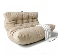 Aiire Puff Exterior Jardín Moderno - Sillón Puf XXL con Relleno Incluido de Diseño Terraza o Piscina - Outdoor Bean Bag Chair - Sofa Puff Gigante para 2 Personas Gris Oscuro