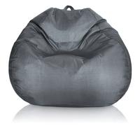 Aiire Puff Exterior Moderno XXL - Sofa Puf Pera con Relleno Incluido para Jardín, Piscina o Habitacion Adolescente - Bean Bag Gamer - Puffs Infantiles de Diseño Gris